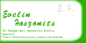 evelin haszonits business card